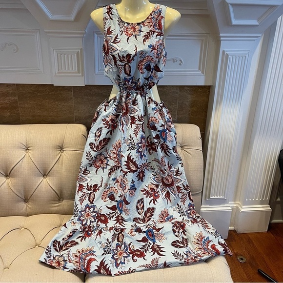 RHODE Dresses & Skirts - RHODE X Target Womens Large Leafy Print Cutout Midi Dress Medium